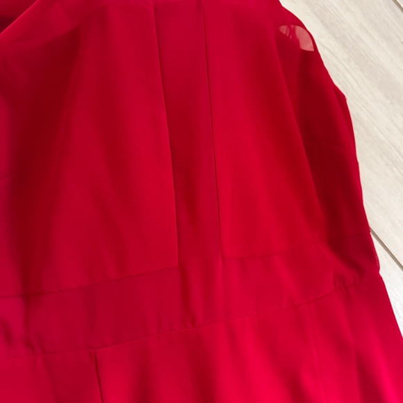 Marc New York Crimson Red Illusion Dress - Picture 3 of 4
